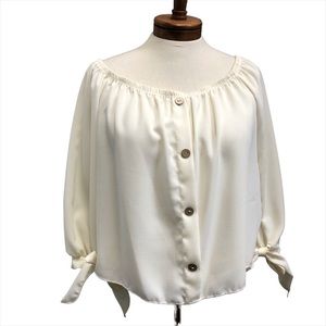 Vivace Cream, Loose fit, Boho,  Peasant Style Blouse, Sz M, NWOT